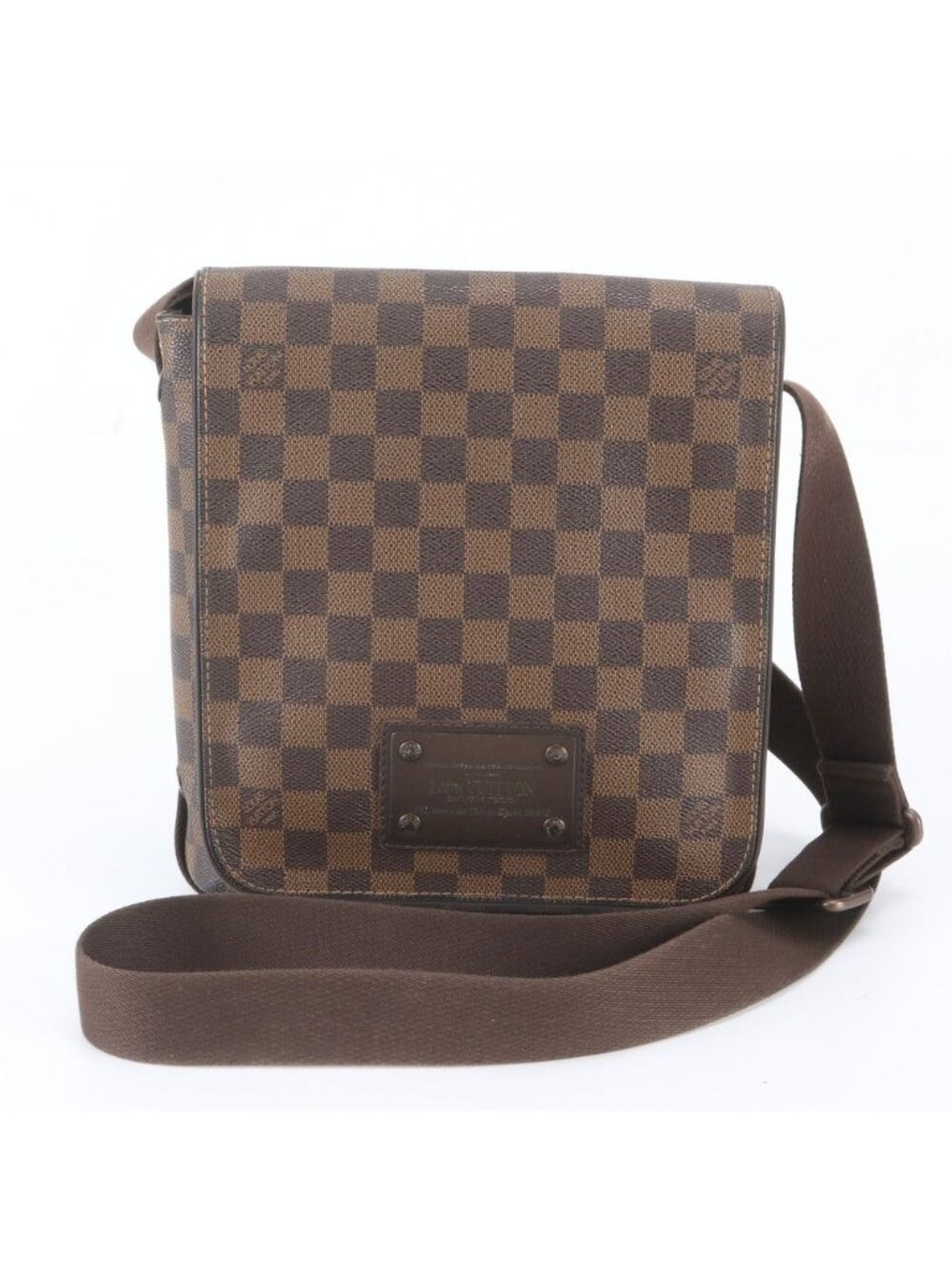 Louis Vuitton Damier Brooklyn PM Leather Shoulder Bag Crossbody Messenger